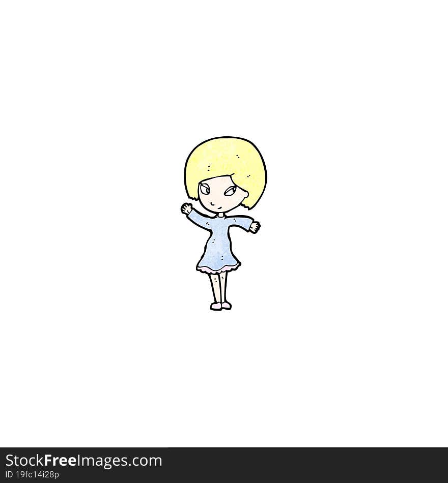 cartoon pretty blond girl