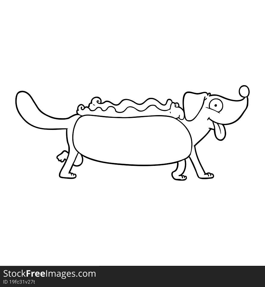 cartoon hotdog. cartoon hotdog