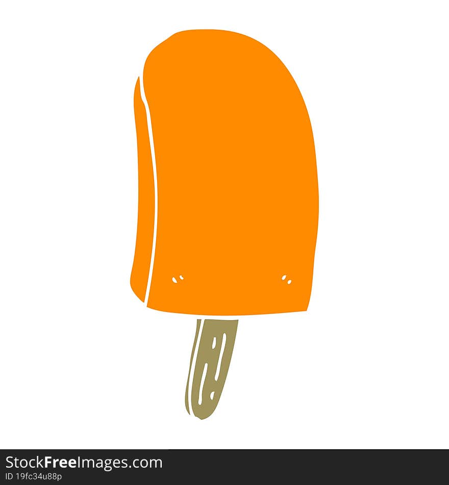 Flat Color Style Cartoon Ice Lolly