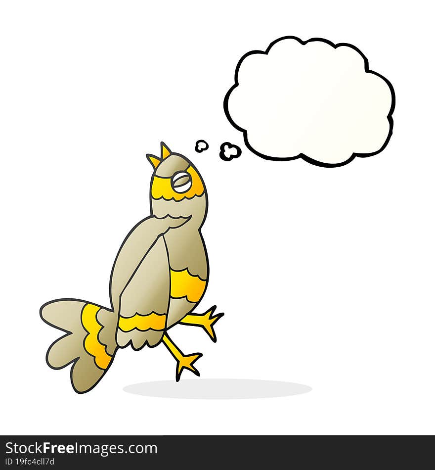 Thought Bubble Cartoon Bird