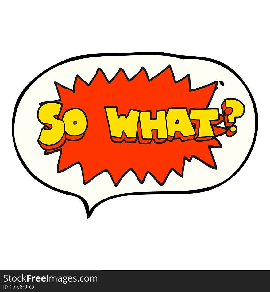 so what speech bubble cartoon sign