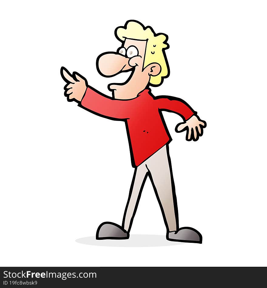 Cartoon Man Pointing And Laughing