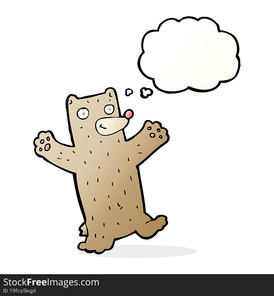 cartoon bear with thought bubble