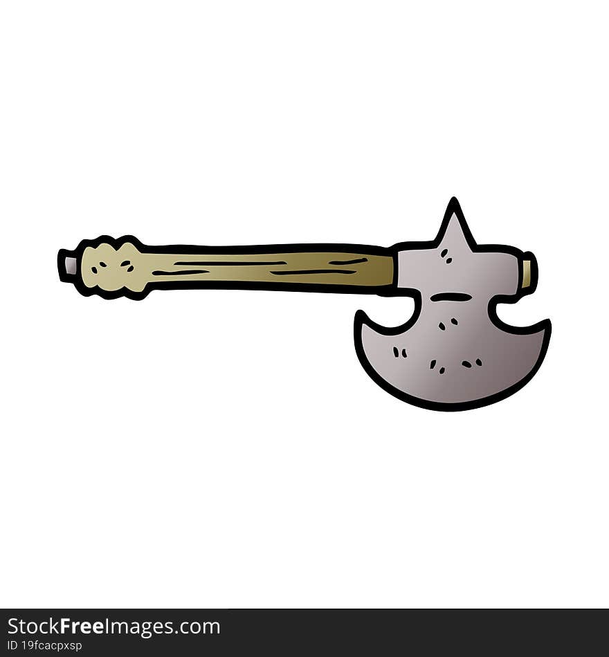 cartoon doodle medieval axe