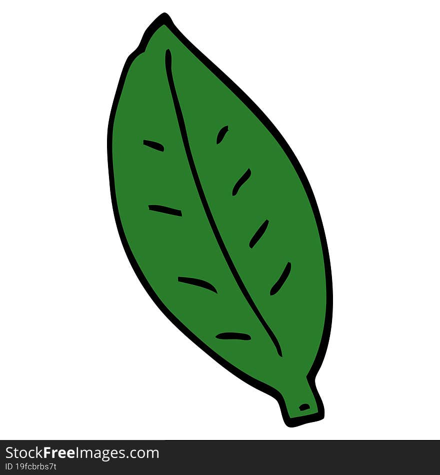 Cartoon Doodle Leaf