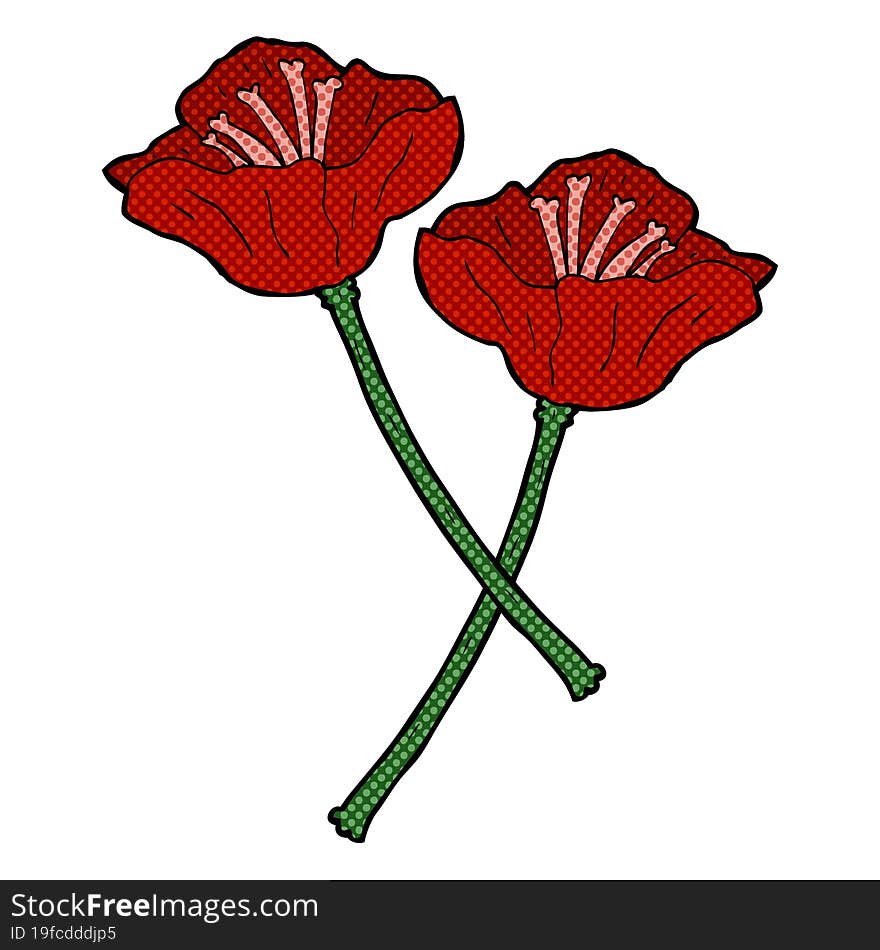 cartoon pretty tulip flowers. cartoon pretty tulip flowers