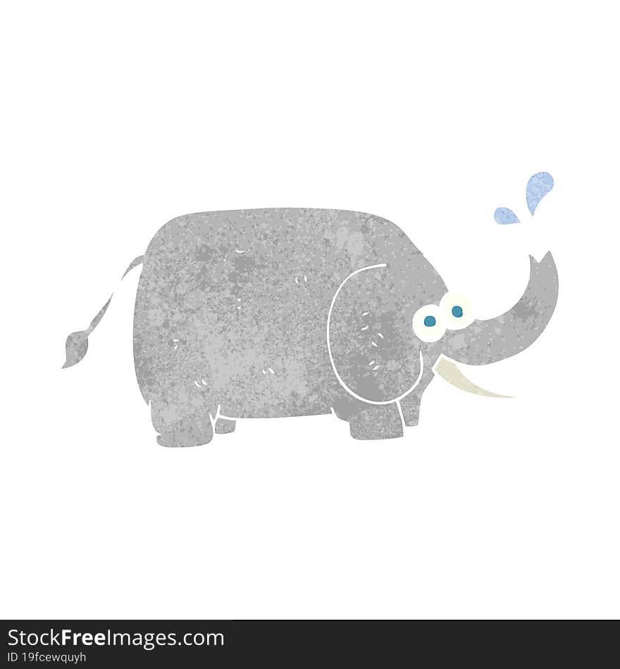 Retro Cartoon Elephant