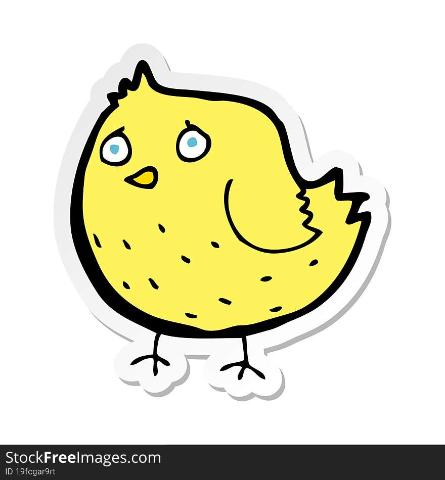 sticker of a cartoon bird