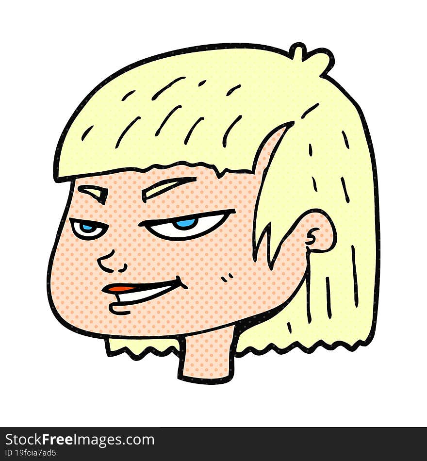 cartoon mean looking girl