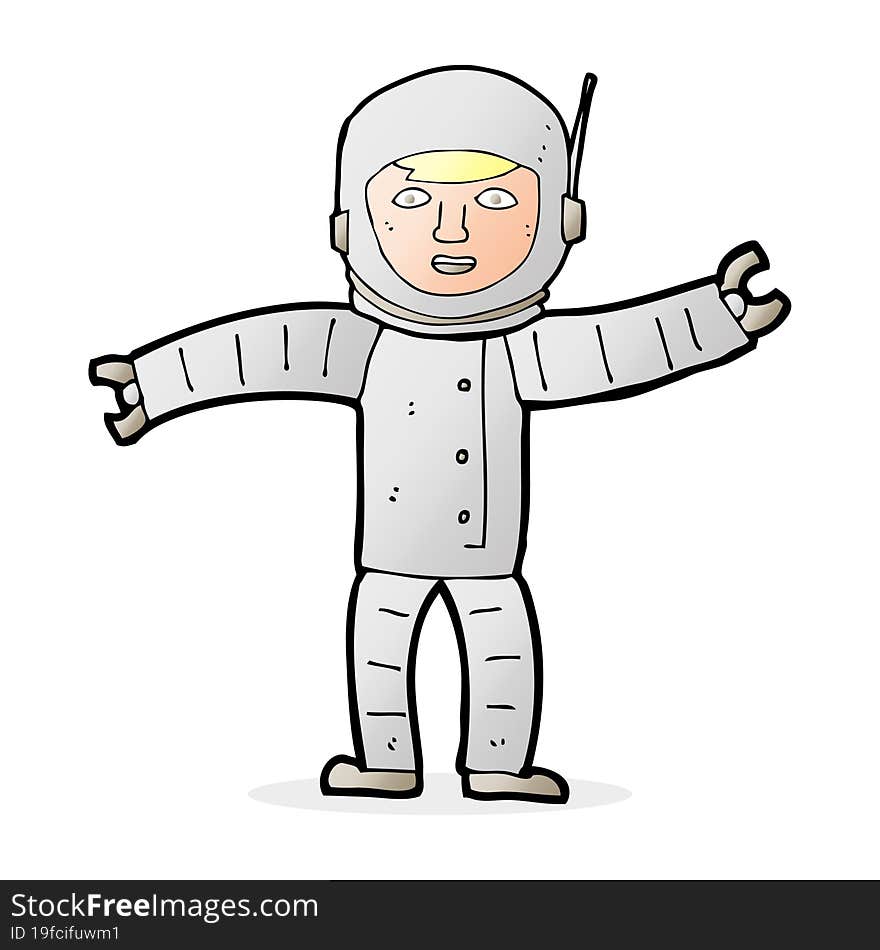 cartoon space man