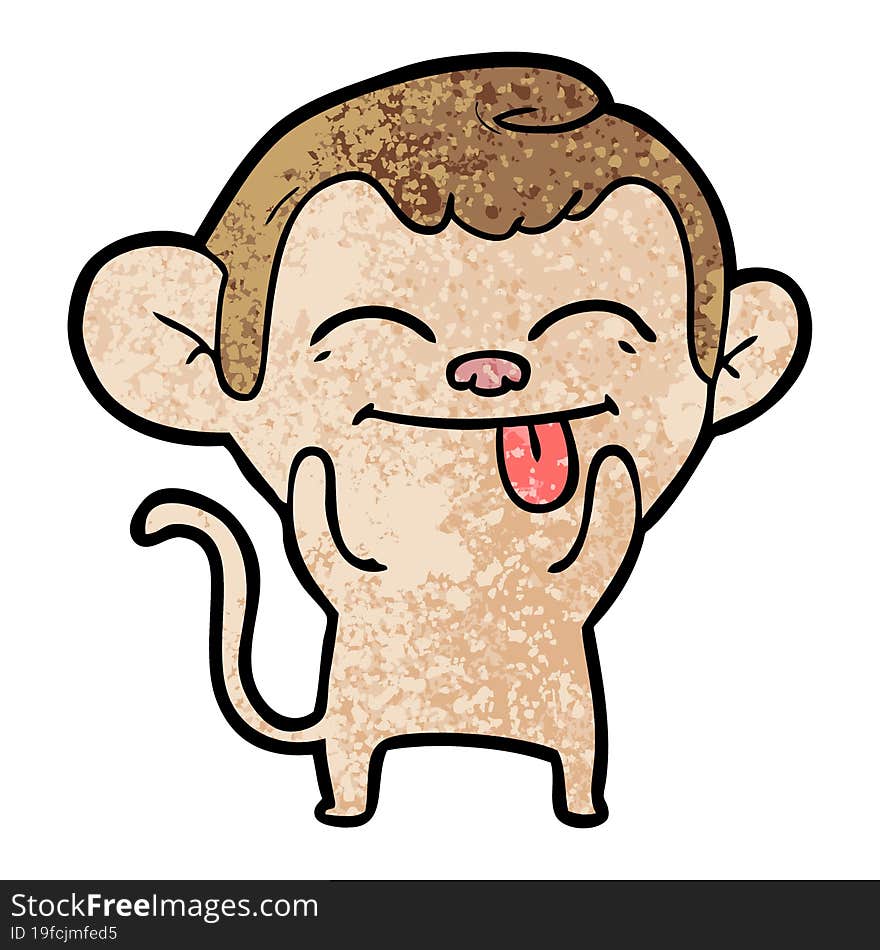 funny cartoon monkey. funny cartoon monkey