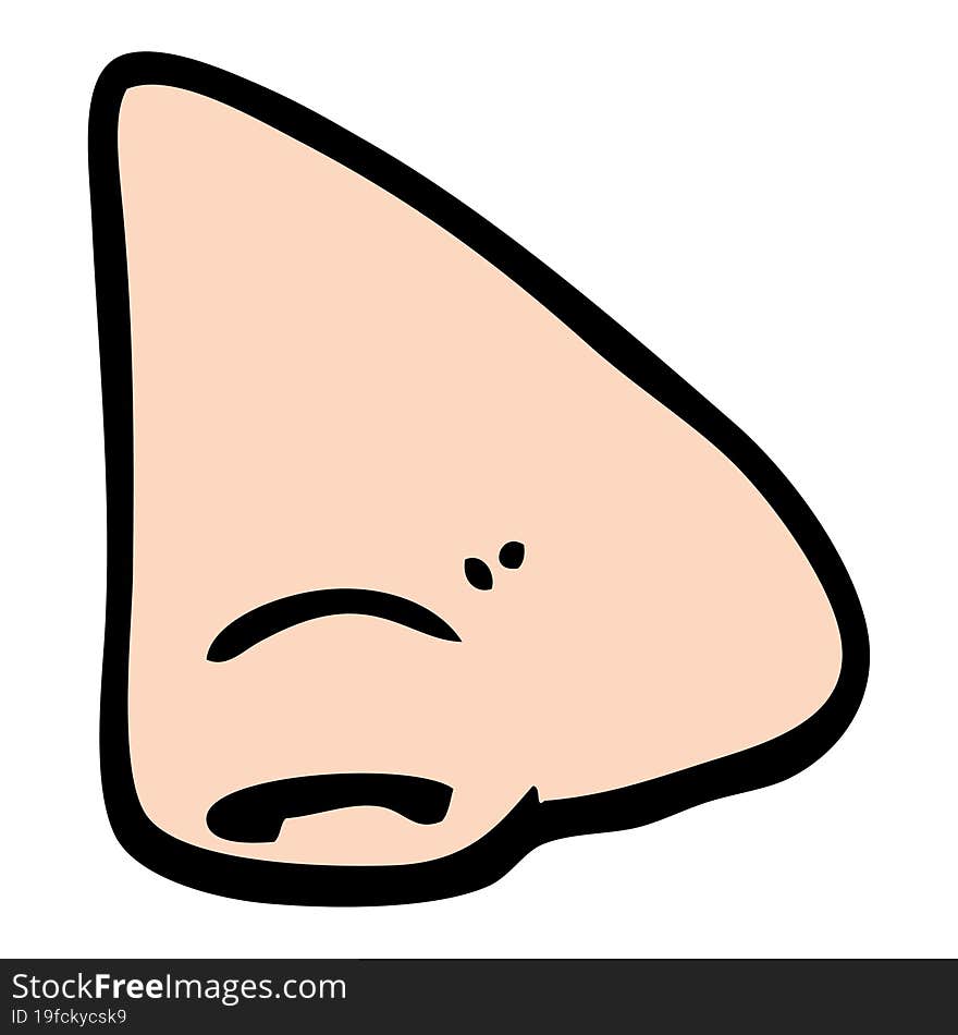 Hand Drawn Doodle Style Cartoon Nose