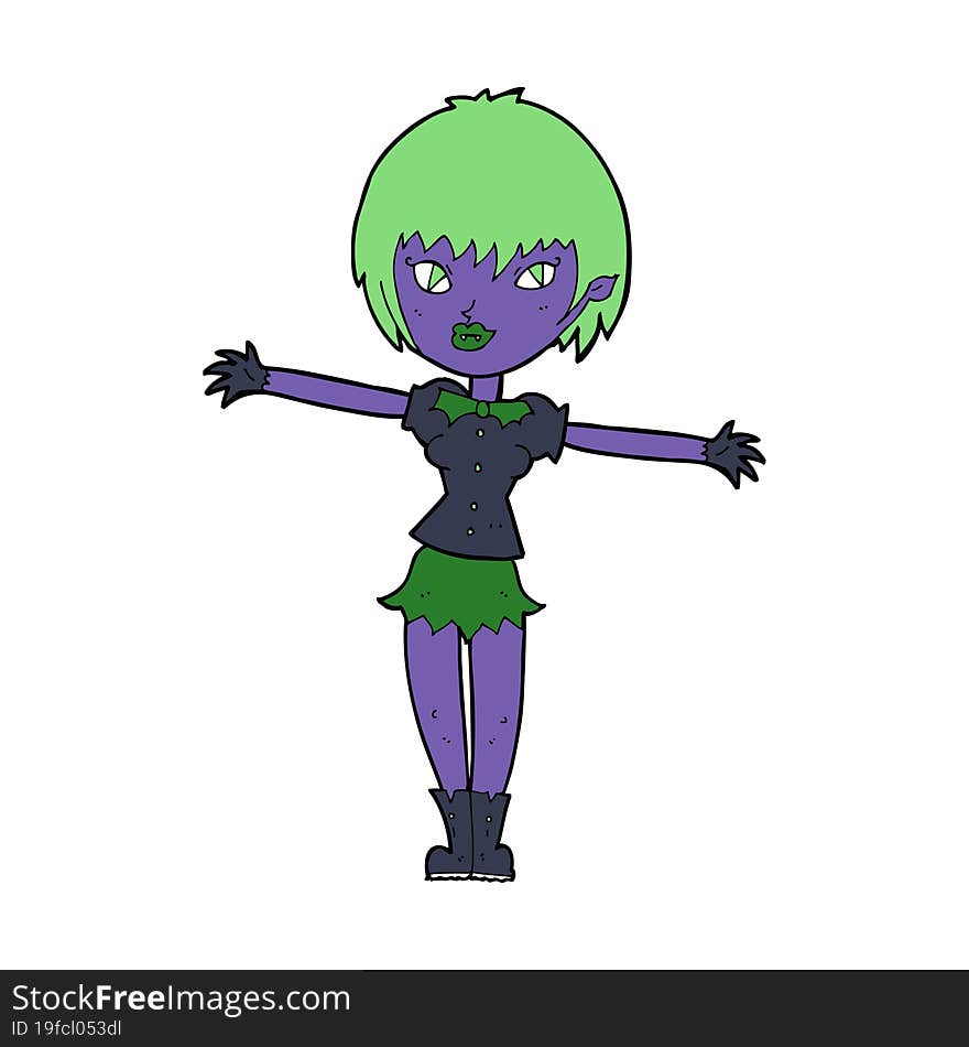 cartoon vampire girl