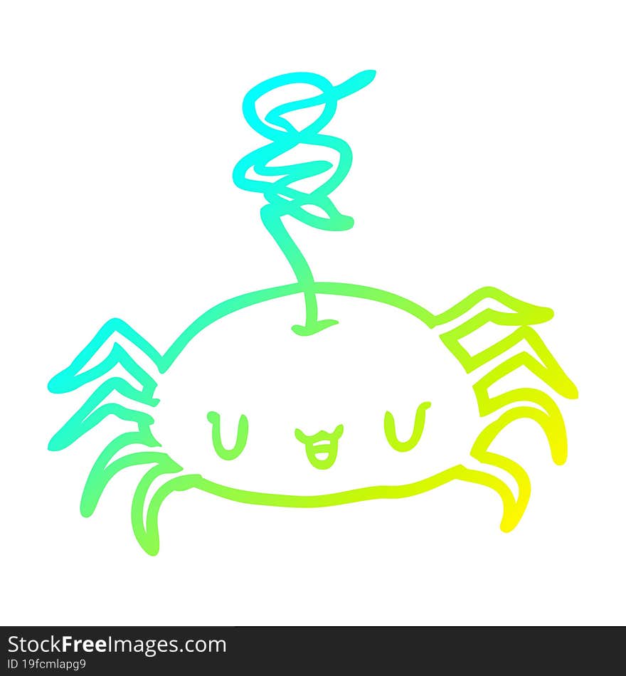 cold gradient line drawing halloween spider