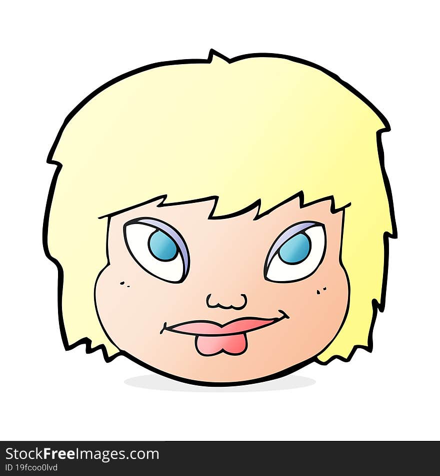 cartoon female face