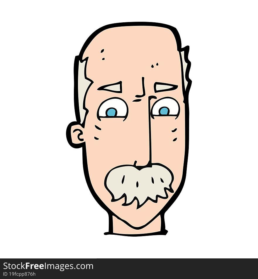 cartoon annnoyed old man