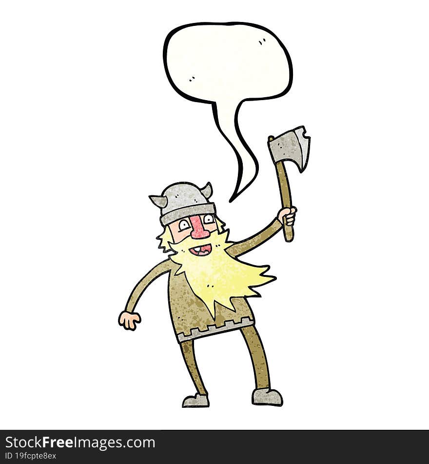 speech bubble textured cartoon viking