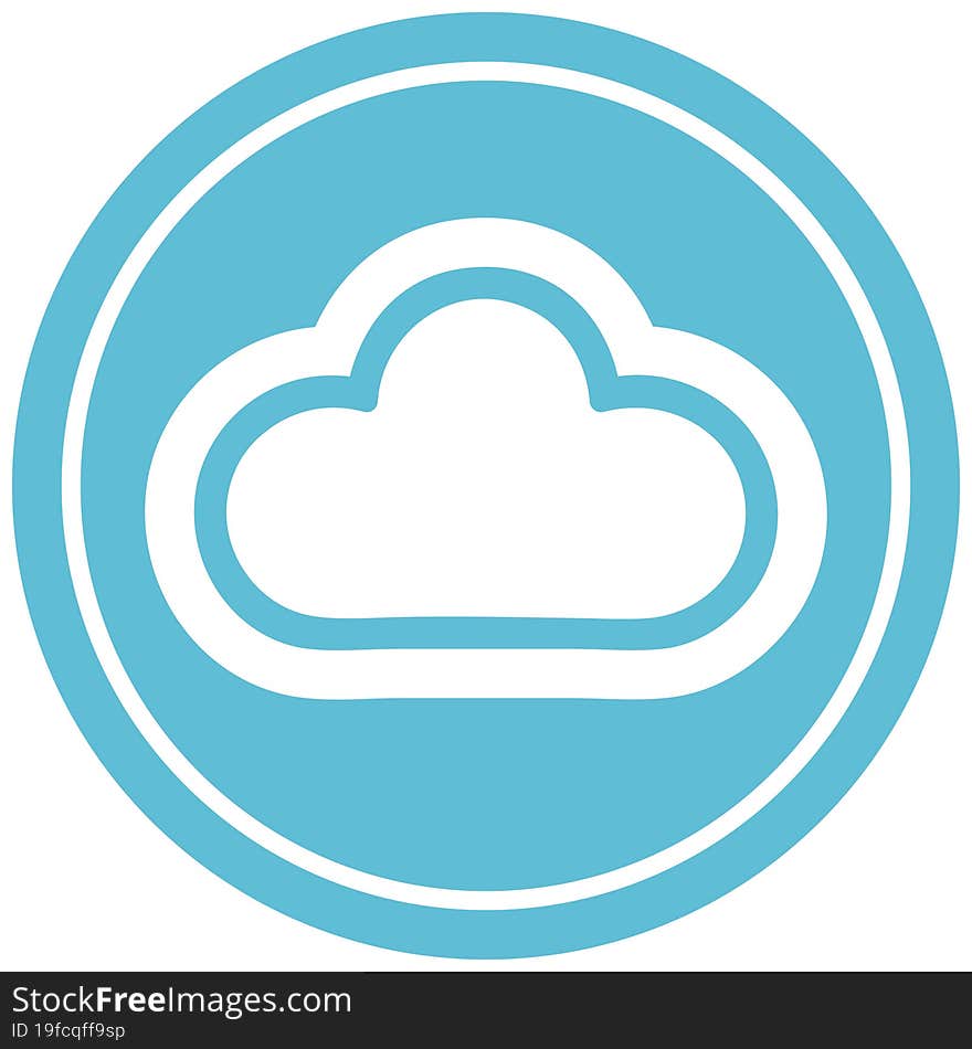 Weather Cloud Circular Icon