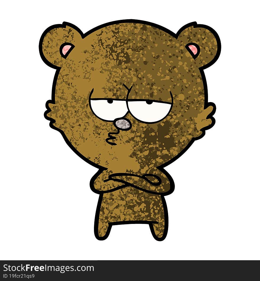 bored bear cartoon. bored bear cartoon