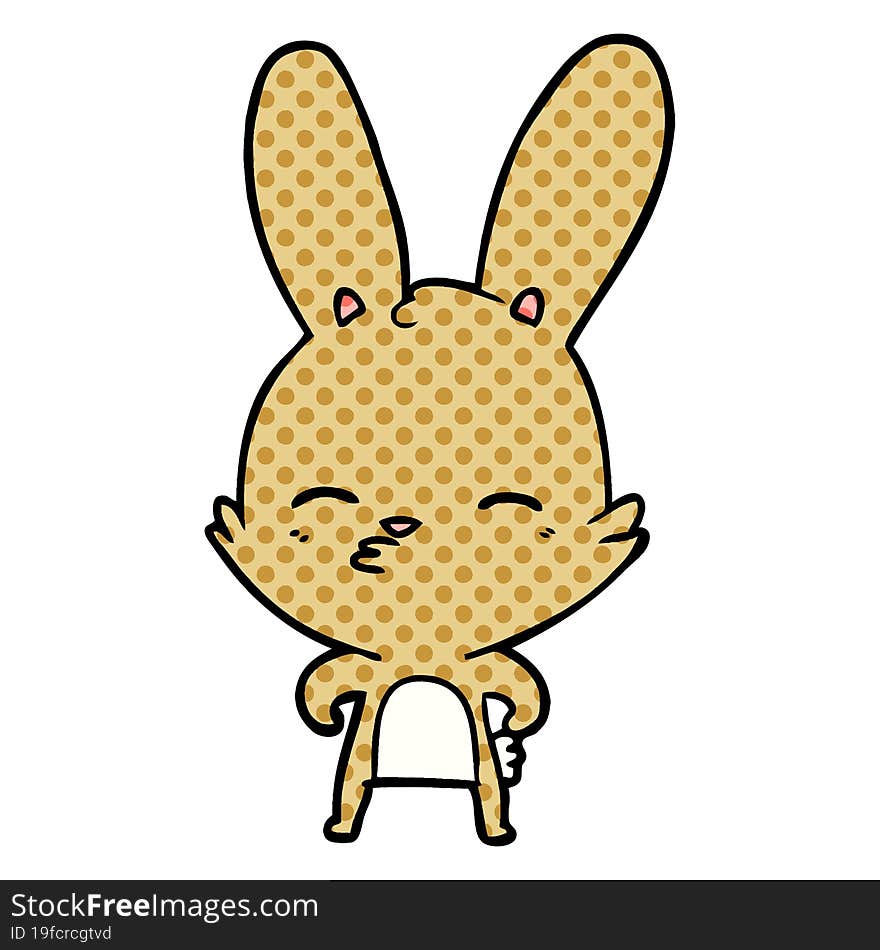 curious bunny cartoon. curious bunny cartoon