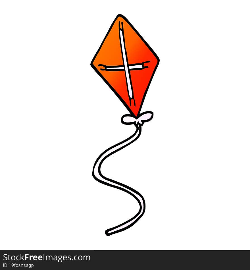 vector gradient illustration cartoon kite