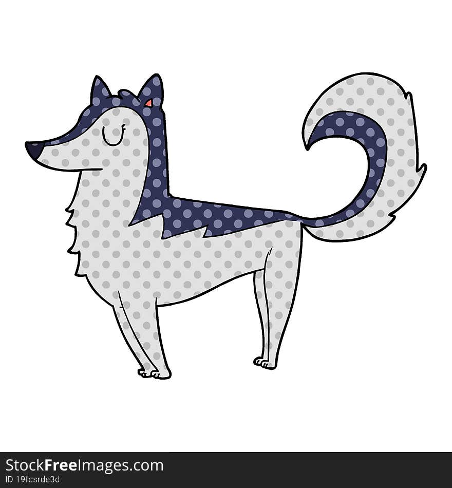 cartoon husky. cartoon husky