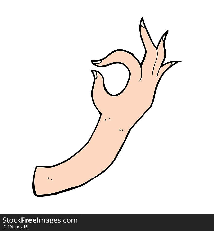 cartoon hand symbol