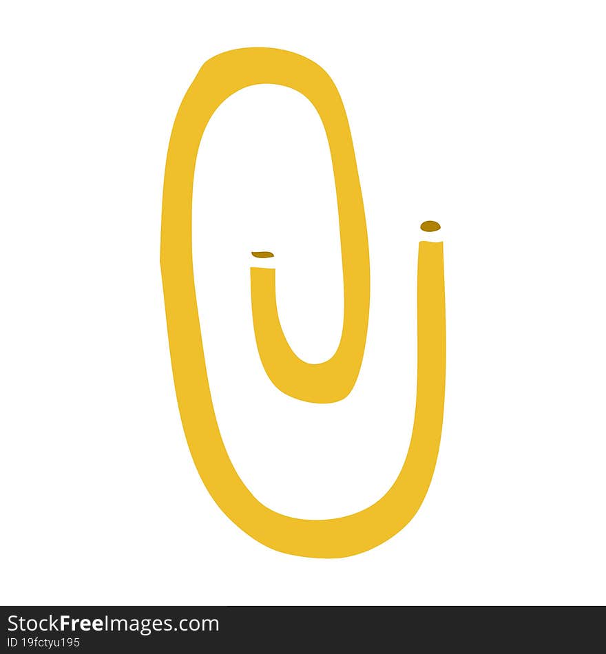 cartoon doodle paper clip