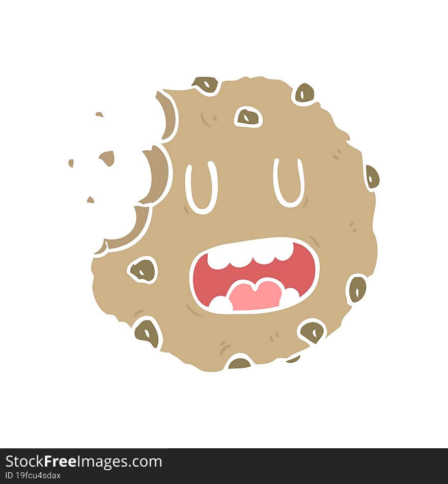 flat color style cartoon cookie