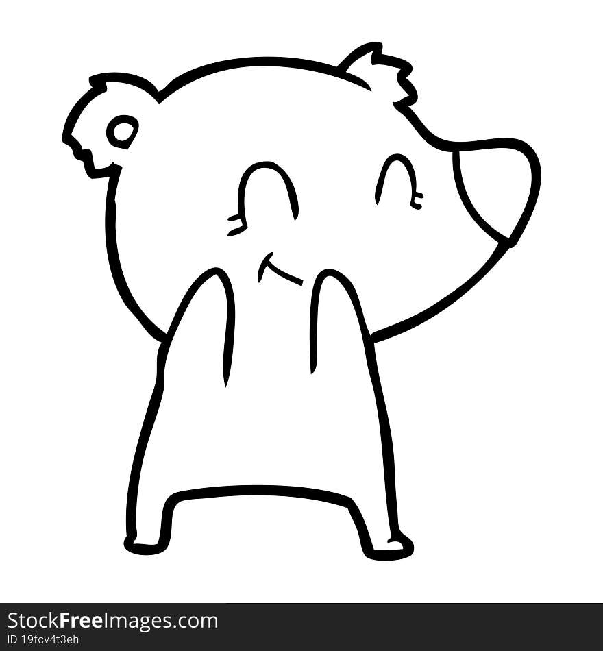 friendly bear cartoon. friendly bear cartoon