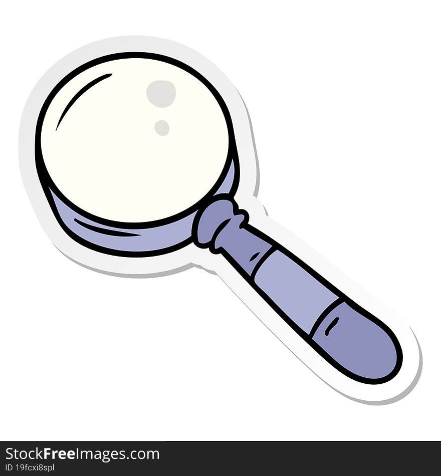 sticker cartoon doodle of a magnifying glass