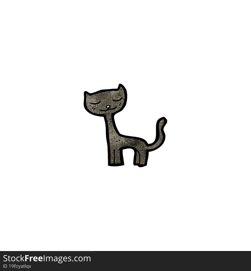 Black Cat Cartoon Character