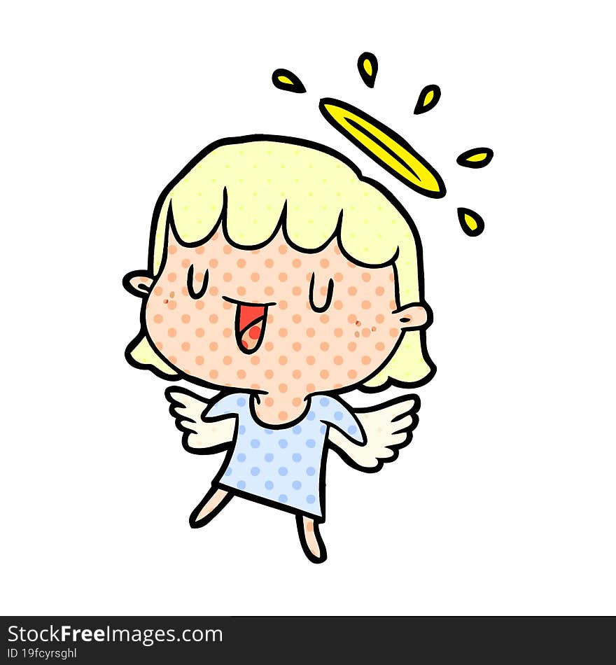 cute cartoon angel. cute cartoon angel