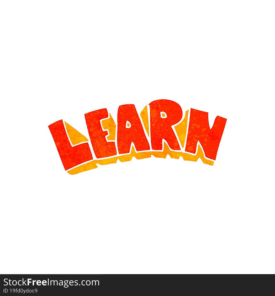 Retro Cartoon Learn Symbol