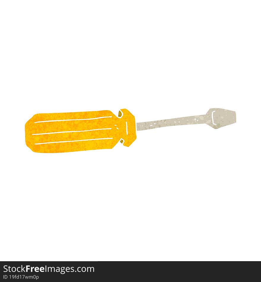 retro cartoon screwdriver