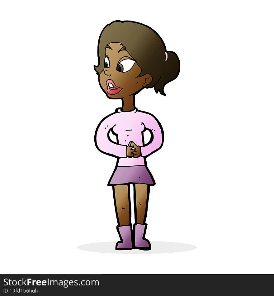 cartoon girl talking