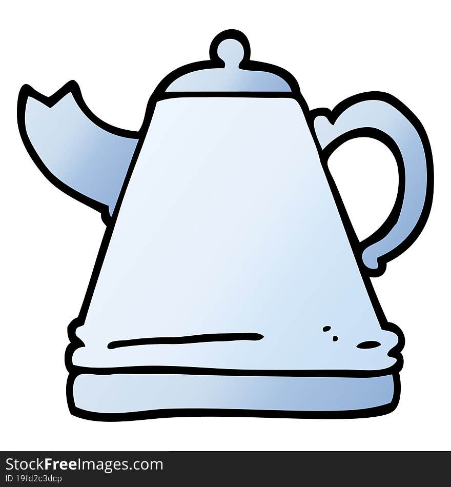 Vector Gradient Illustration Cartoon Kettle