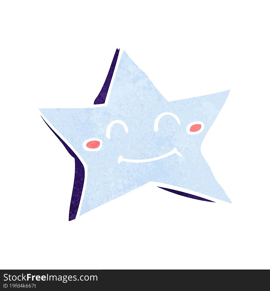 Cartoon Happy Star Character