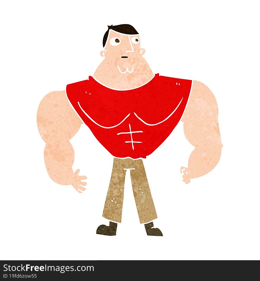 cartoon body builder