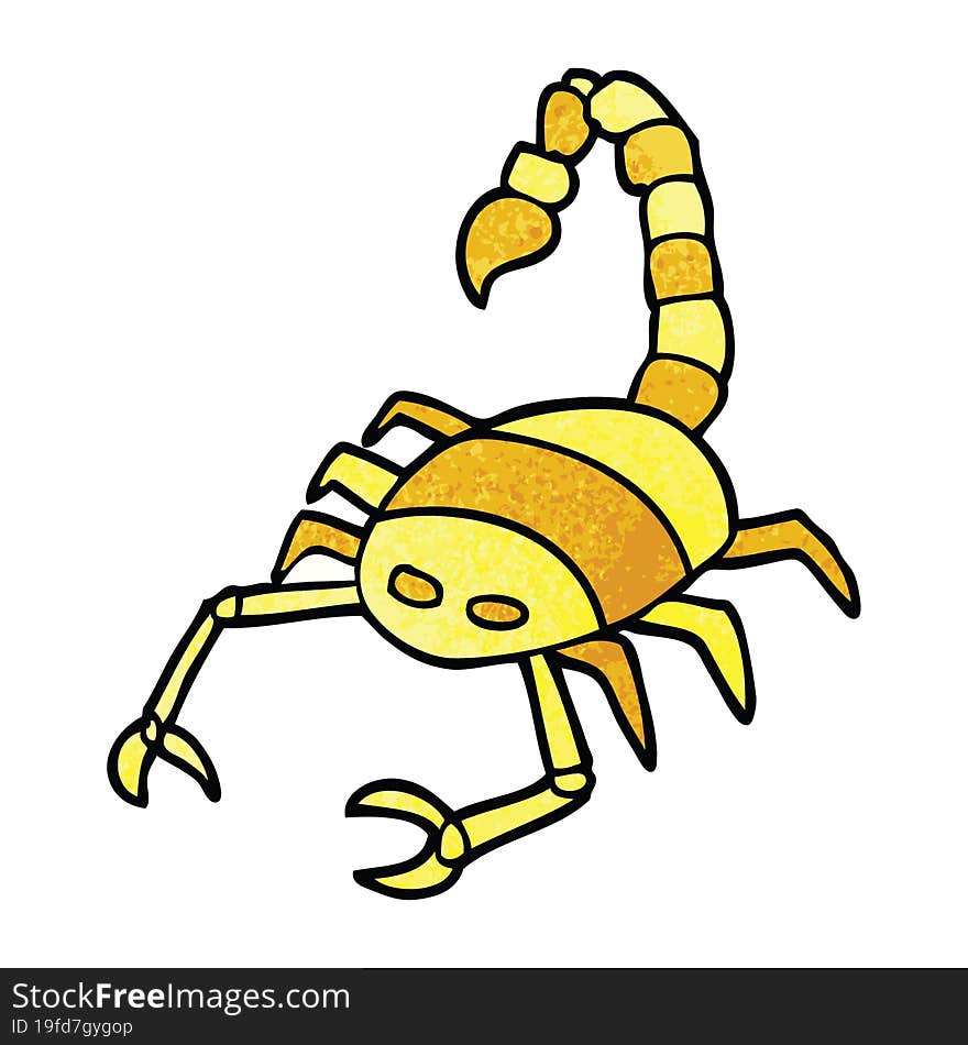 Cartoon Doodle Of A Scorpion