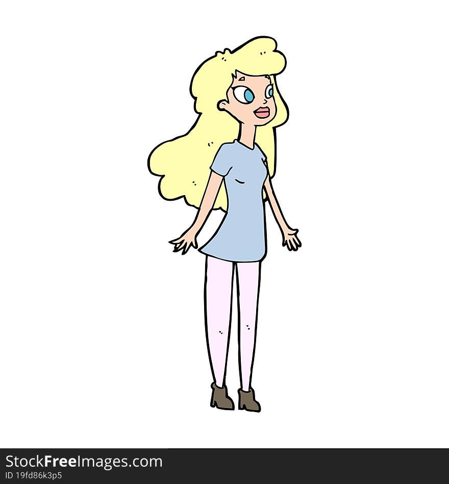 cartoon pretty girl