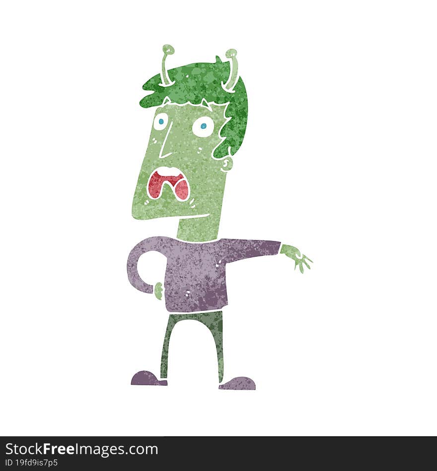 cartoon unhappy alien