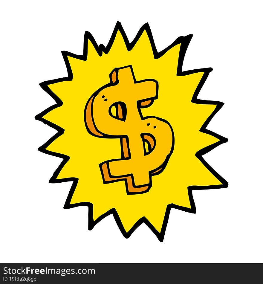 cartoon dollar symbol