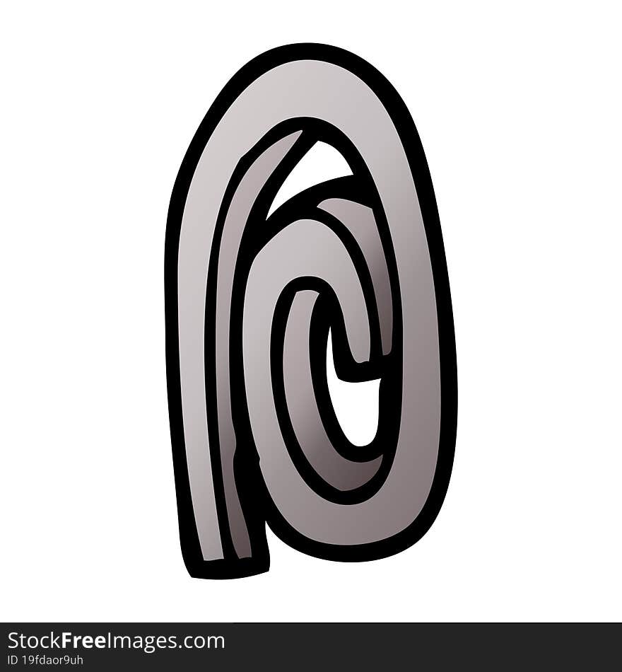 vector gradient illustration cartoon paper clip