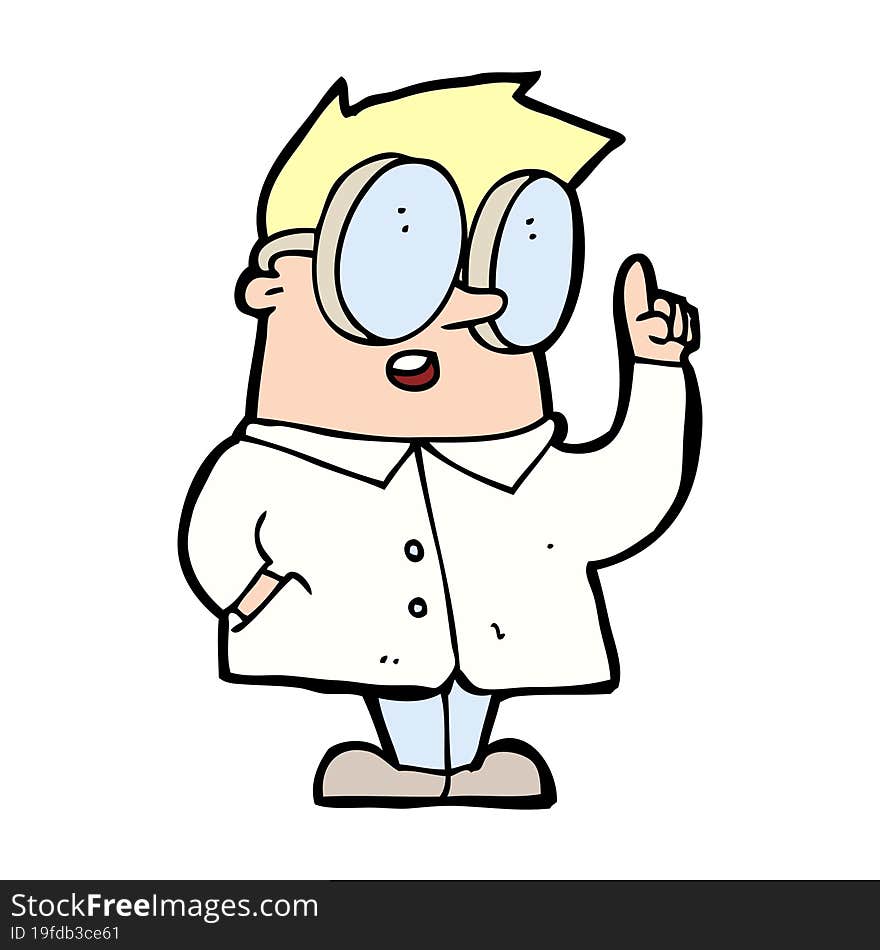 cartoon scientist