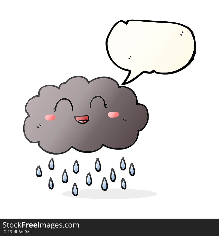 speech bubble cartoon rain cloud