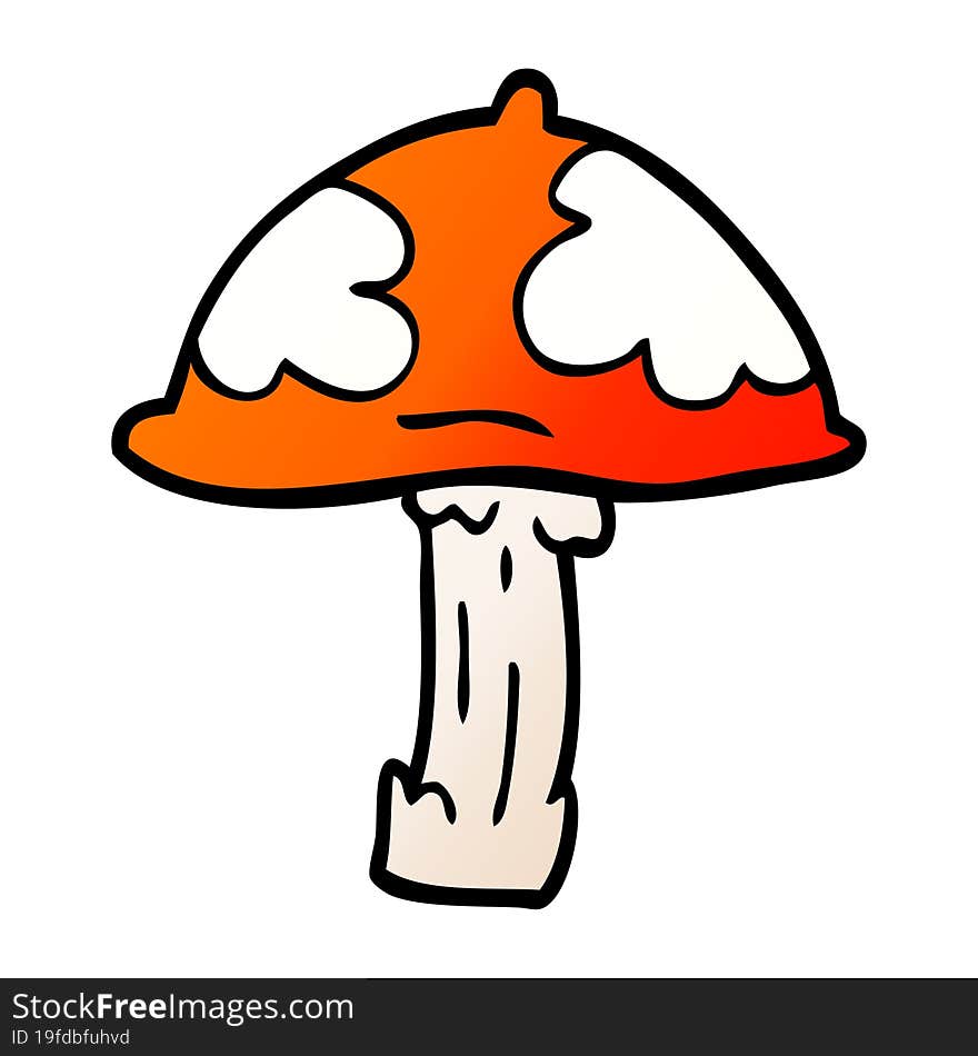 cartoon doodle poisonous toadstool