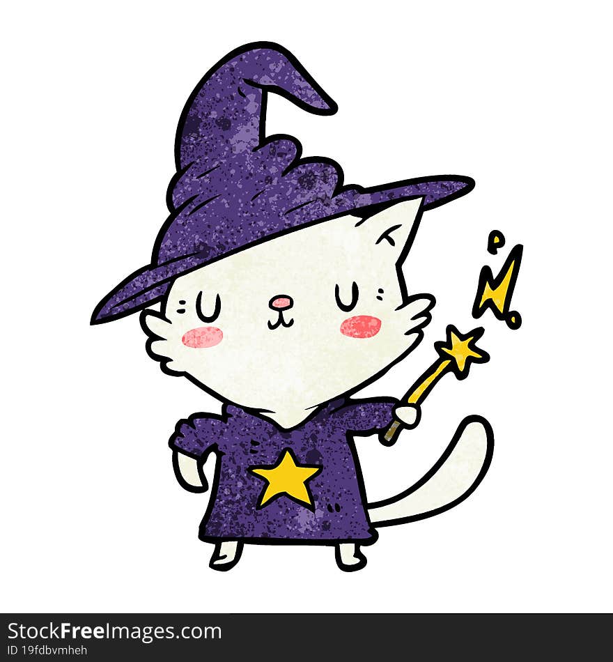 magical amazing cartoon cat wizard. magical amazing cartoon cat wizard