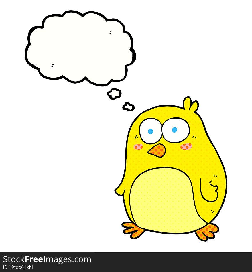 Thought Bubble Cartoon Bird