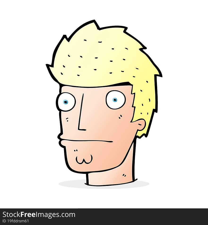 cartoon nervous man